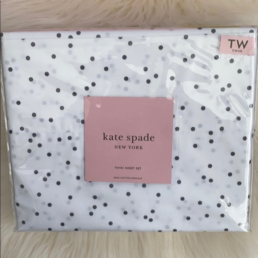 NWT Kate Spade deco dot sheets set - twin